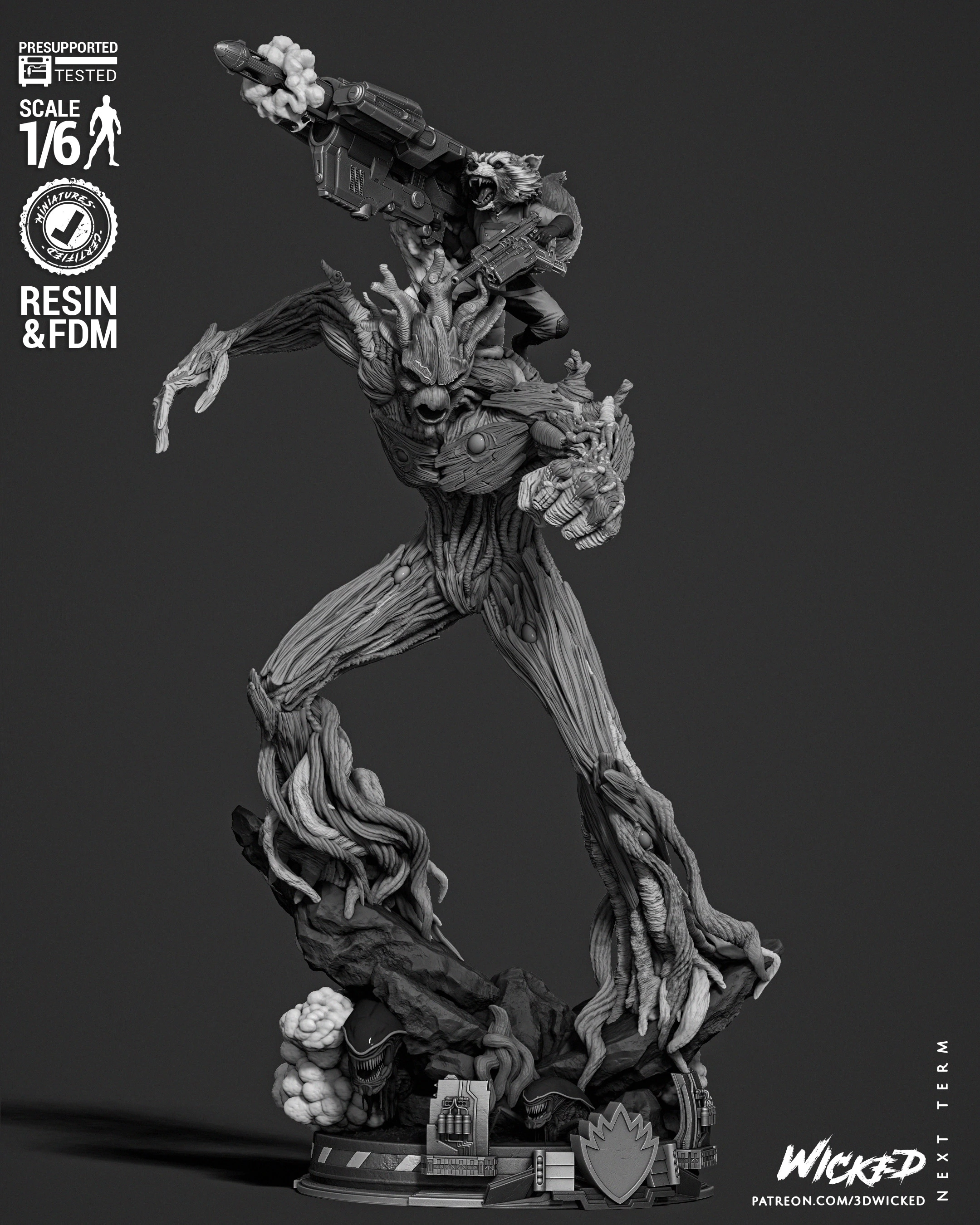 D_Rocket y Groot Comic